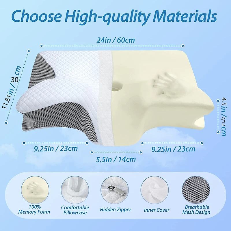 Neck Pillow – Ergonomic Support Pillow for Travel & Home