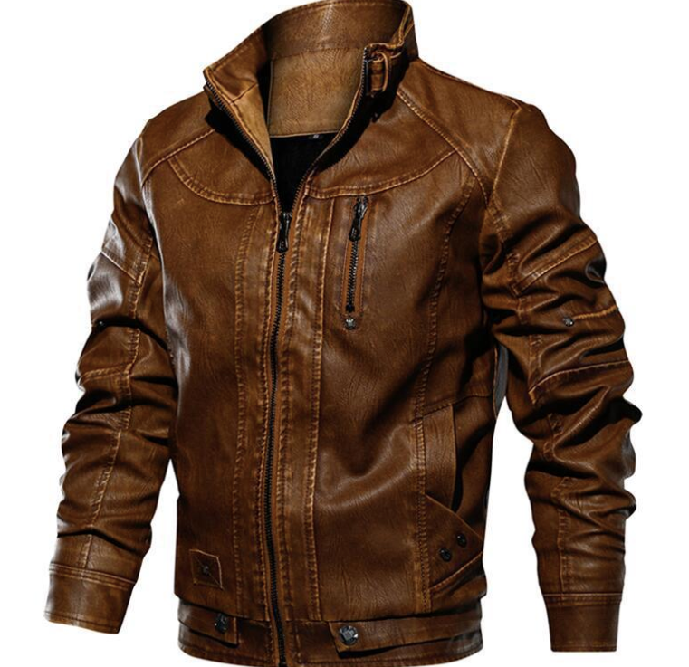 Men's Fleece Lined Leather Jacket
