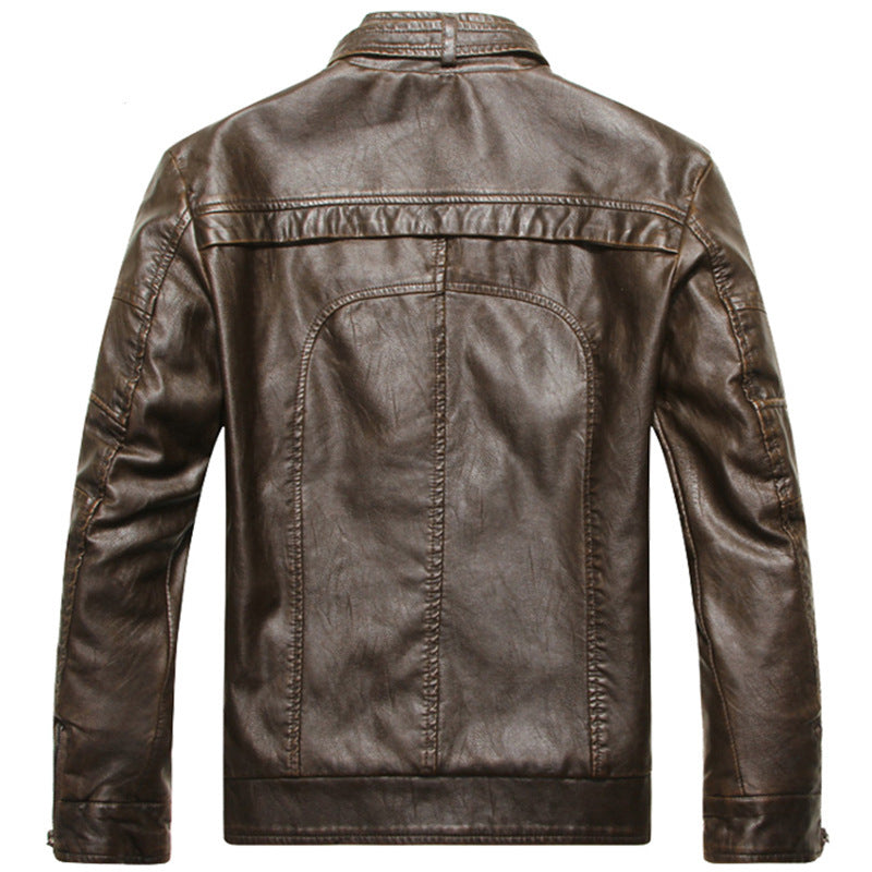 Men's Fleece Lined Leather Jacket