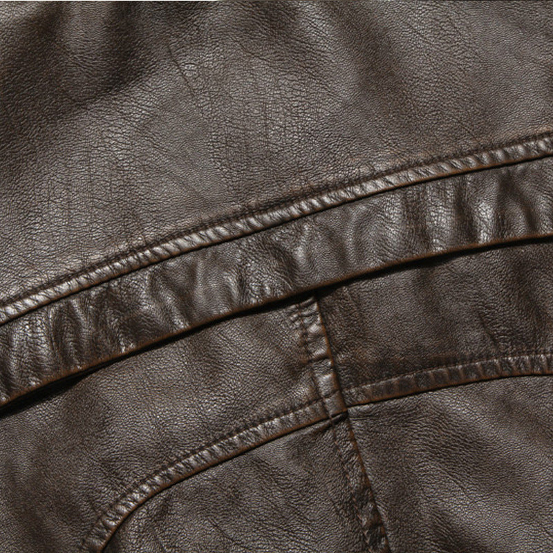 Men's Fleece Lined Leather Jacket